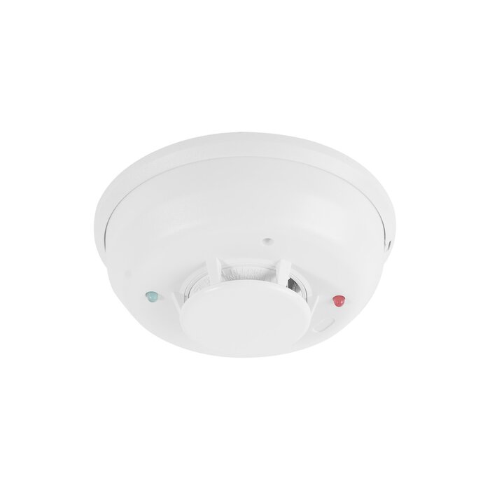 Detector Fotoeléctrico de Humo de 4 Hilos con Sensor de Temperatura, Sirena Interconstruida y Relevador, Serie i3