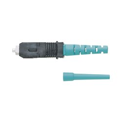 Conector de Fibra Óptica SC Simplex OptiCam, Multimodo 50/125 OM3/OM4, Pre-pulido, Color Aqua