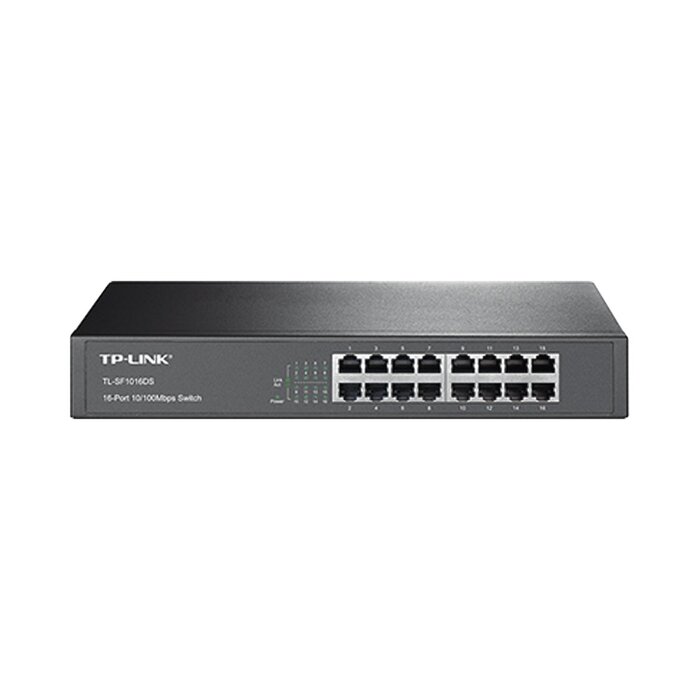 Switch no administrable de 16 puertos 10/100 Mbps de escritorio y para montaje en rack