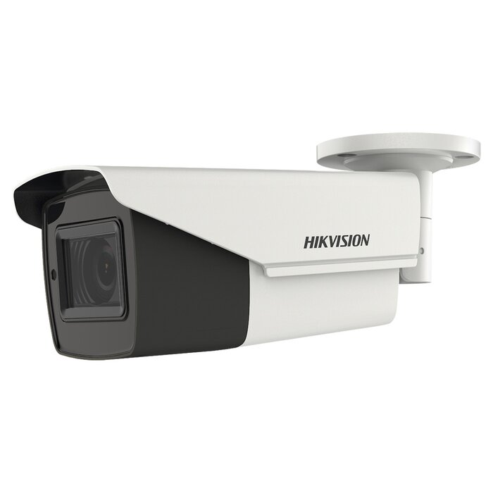 Bullet TURBOHD 4K (8 Megapixeles) / Lente Mot. 2.7 a 13.5 mm / IR EXIR Inteligente 80 mts / Exterior IP67 / Soporta 12 VCD & 24 VCA / dWDR