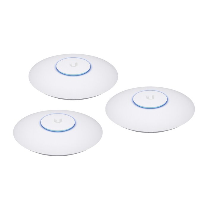 Paquete de 3 Access Point UniFi 802.11ac Wave 2, MU-MIMO4X4 con antena Beamforming, hasta 1.7 Gbps, para interior PoE 802.3af, soporta 200 clientes, No incluyen PoE&acute;s