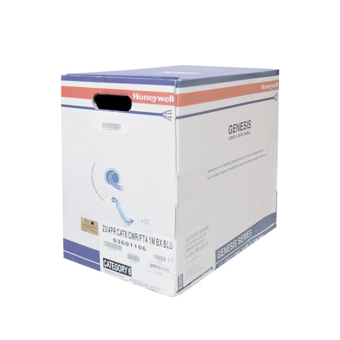 Bobina de cable de 305 metros, UTP Cat6 Riser, de color Azul, UL, CMR, probado a 350 Mhz, para aplicaciones de CCTV / redes de datos/ IP megapixel / control rs485