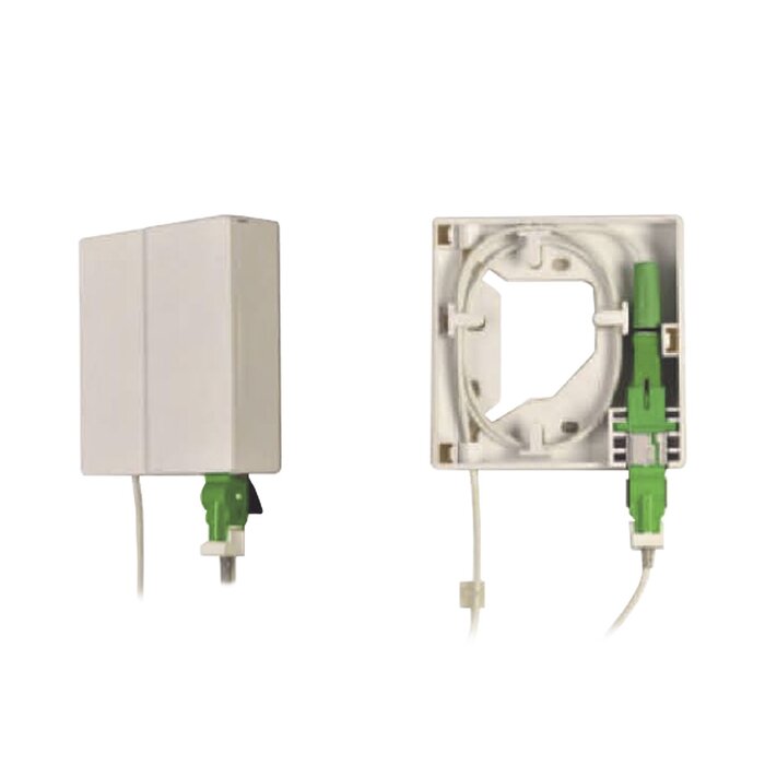 Caja Terminal de Fibra Óptica (Roseta) con un Acoplador SC/APC, color Blanco