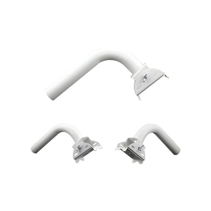 Montaje universal flexible para instalación en poste o pared, compatible con equipos Ubiquiti, Mimosa, Cambium y Altai