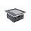 Caja de piso para cuatro módulos universales (Socket M4), para alimentación eléctrica y redes de datos (11000-43401) No incluye faceplates