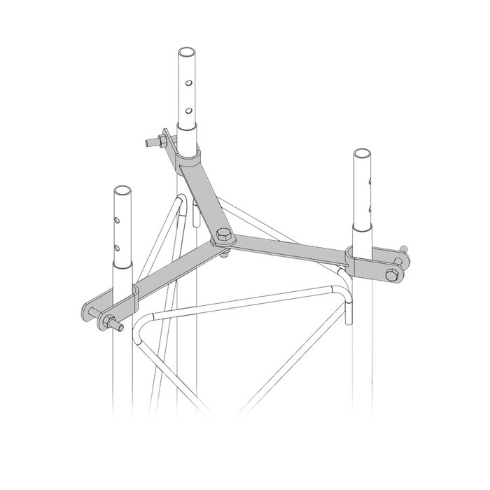 Brida para sujeción de retenida compatible con tramos STZ30G, Galvanizado por Inmersión en Caliente.