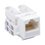 Módulo Jack Keystone Cat6 con terminación 110 (Punchdown) para faceplate - Color Blanco