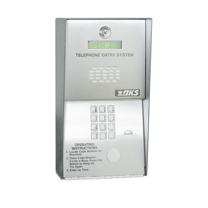 Audioportero telefónico / 600 números telefónicos / Control para 2 puertas / Gabinete para sobreponer/ Marcación a 16 digitos / Linea análoga o digital