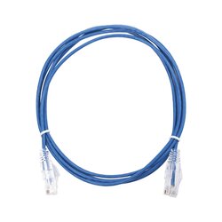 Cable de Parcheo Slim UTP Cat6 - 2 m Azul Diámetro Reducido (28 AWG)