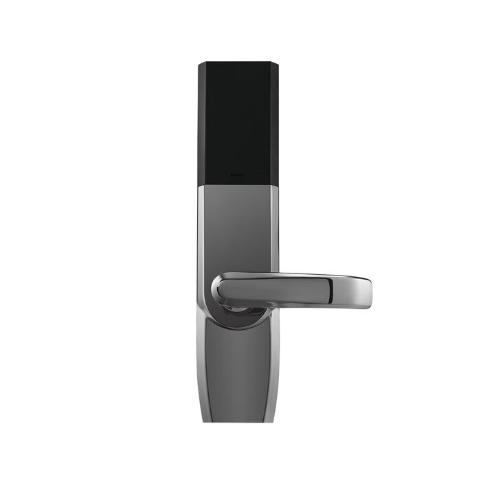 Cerradura autónoma izquierda bluetooth de huella digital, tarjeta de proximidad y contraseña
