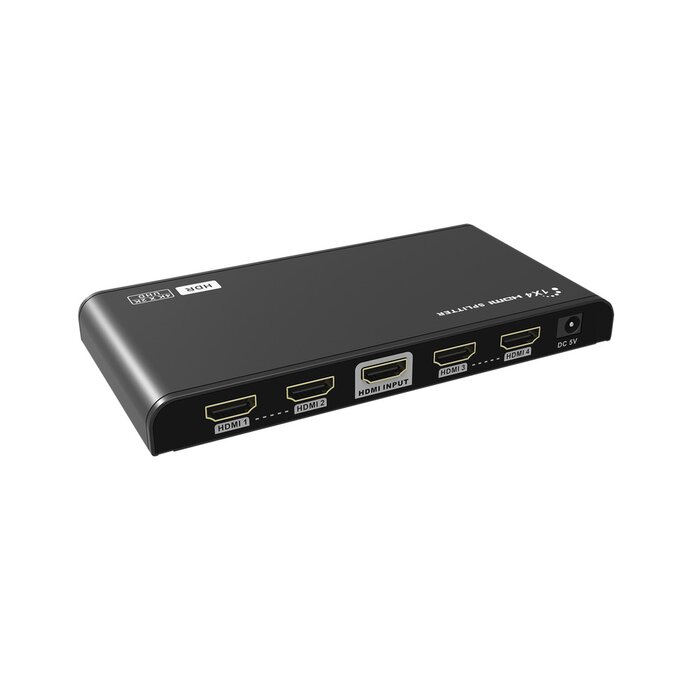 Divisor HDMI 1 a 4 / Salida 4K x 2K @ 60Hz & HDR / Compatible con HDMI2.0,HDCP2.0 / Soporta entrada de 10m y salida hasta 10m