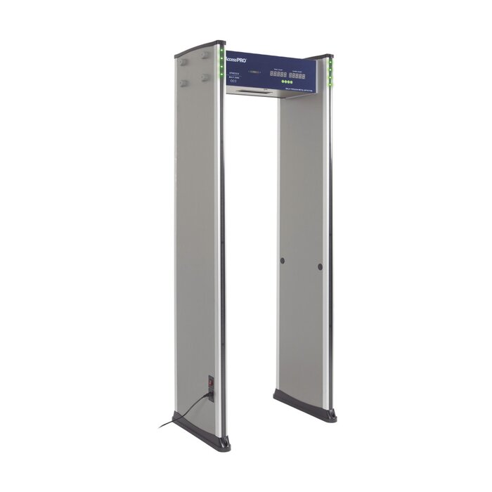 Detector de metales de 6 zonas/ Uso en Interior/ Contador de alarmas y Personas
