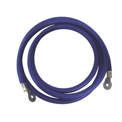 Cable para baterias, 2.2 m azul calibre 2 AWG con terminales de ojo en ambos extremos