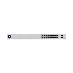 UniFi Switch USW-16-POE Gen2, Capa 2 de 16 puertos (8 puertos PoE 802.3af/at + 8 puertos Gigabit) + 2 puertos 1G SFP, 42W, pantalla informativa