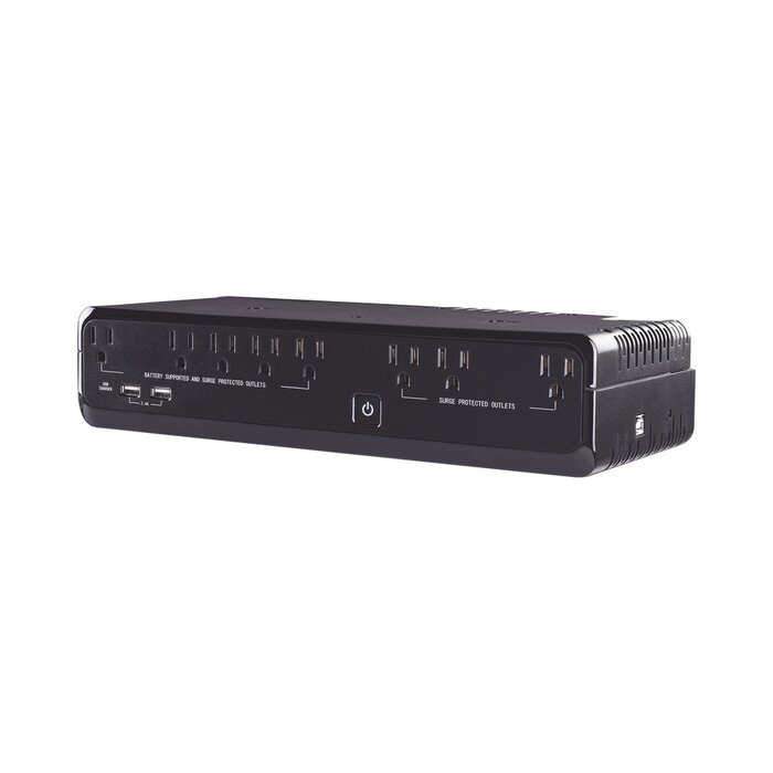 UPS de 750 VA/375 W, Topología Standby, Entrada 120 Vca NEMA 5-15P, de Escritorio, Con 8 Tomas NEMA 5-15R