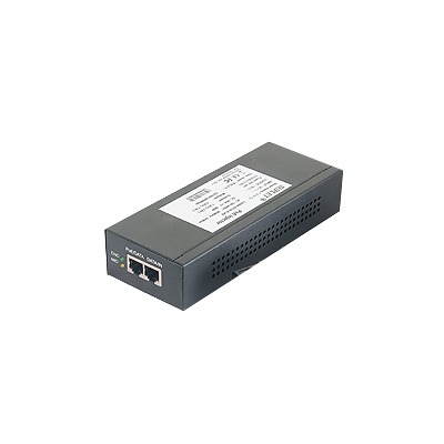 Injector Super Hi-PoE / 56Vcd / 30 Watts / Para Domos HIKVISION PTZ / IP (-AE / DE) / Soporta 802.3 af /at